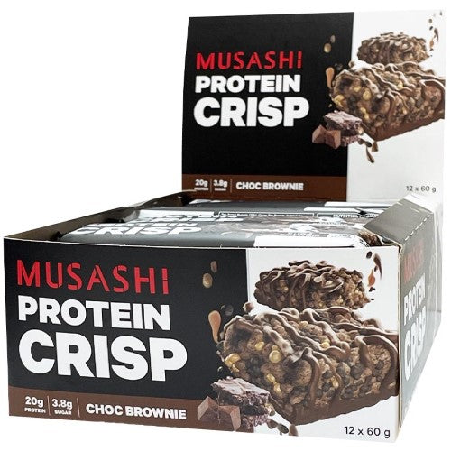 Musashi Protein Crisp Choc Brownie 60g ( 12 Pack )
