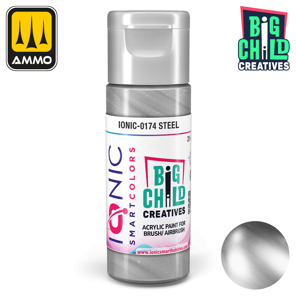 Ionic - Acrylic Paints - Steel 20ml - Model Paint