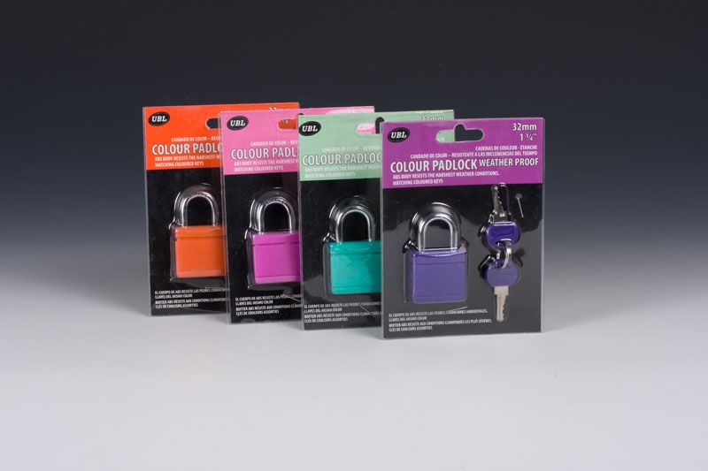 PADLOCK with KEYS - 32mm (Set of 6 Assorted)