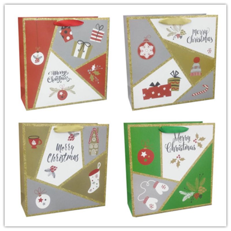 GIFTBAG - XMAS 28CM (Set of 12 Assorted)