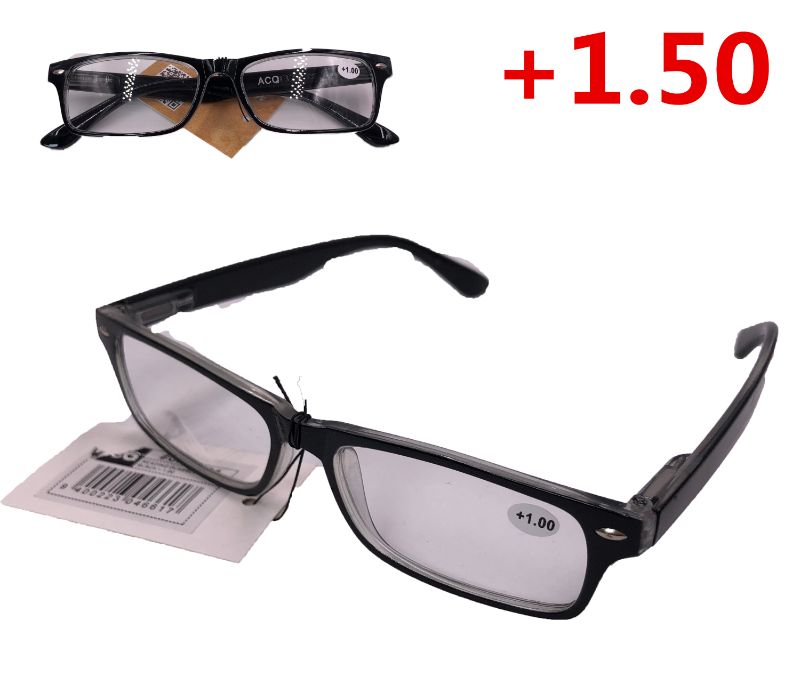 READING GLASSES - PLASTIC BLACK (+1.50)