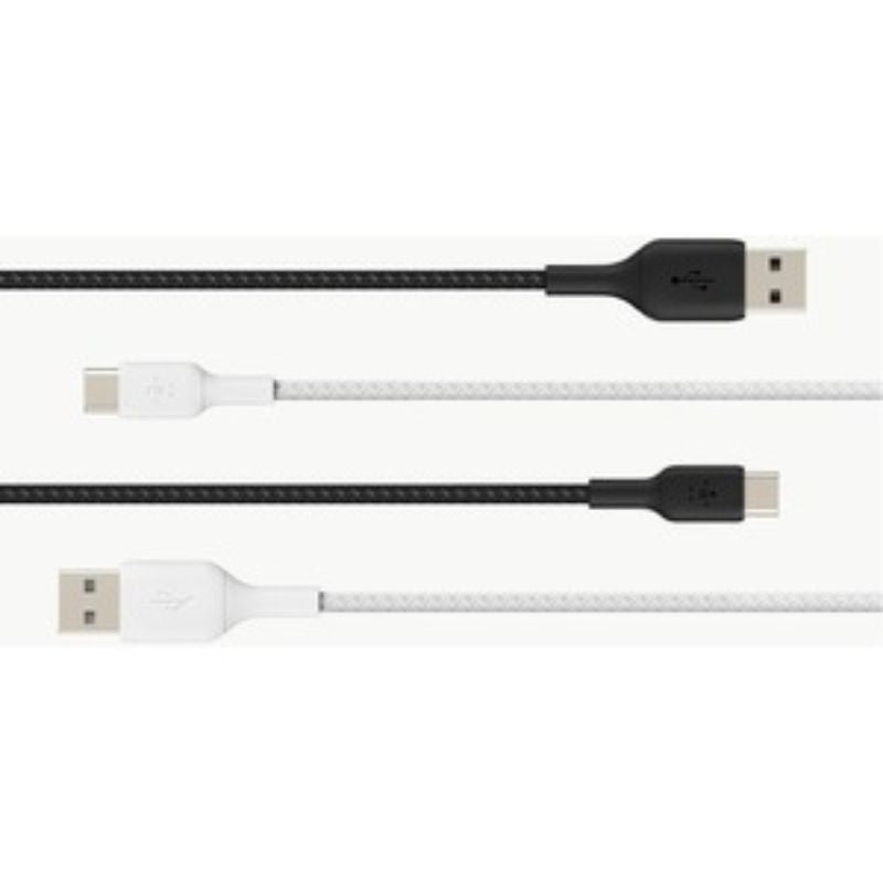BOOSTCHARGE USB-A TO USB-C BRAIDED CABLE 2M BLACK