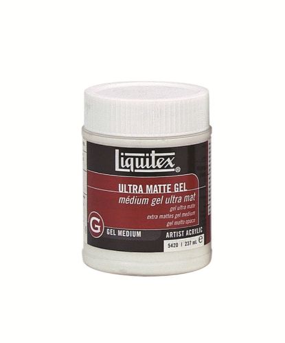 Liquitex Ultra Matte Gel Medium in a 273ml container, featuring a high-density translucent gel for matte finishes and color enhancement.
