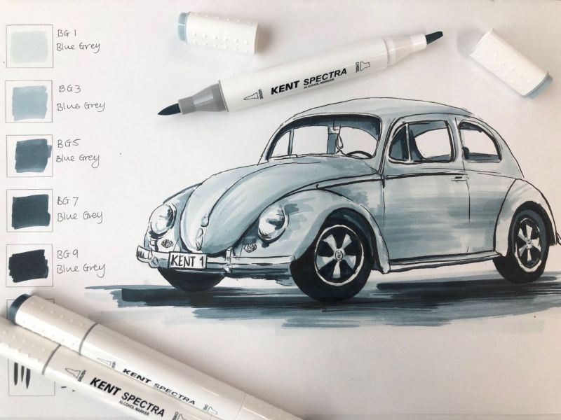 Kent Spectra Graphic Design Marker (Ultramarine)