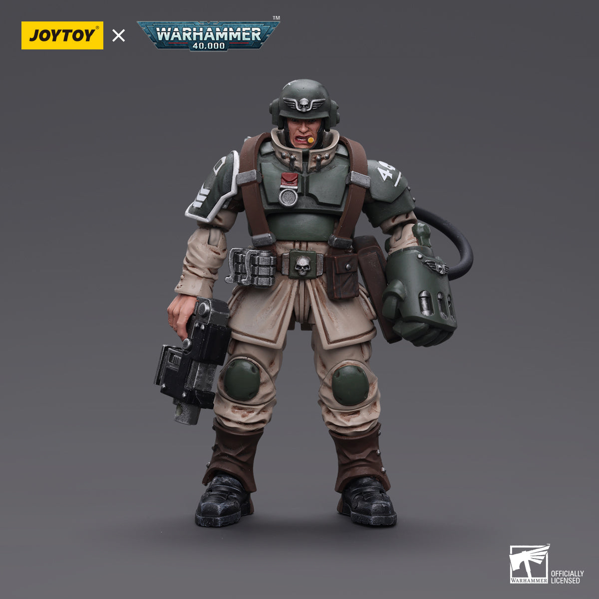 Warhammer 40K 1/18 Astra Militarum Cadian - Squad Veteran Sergeant with P Fist