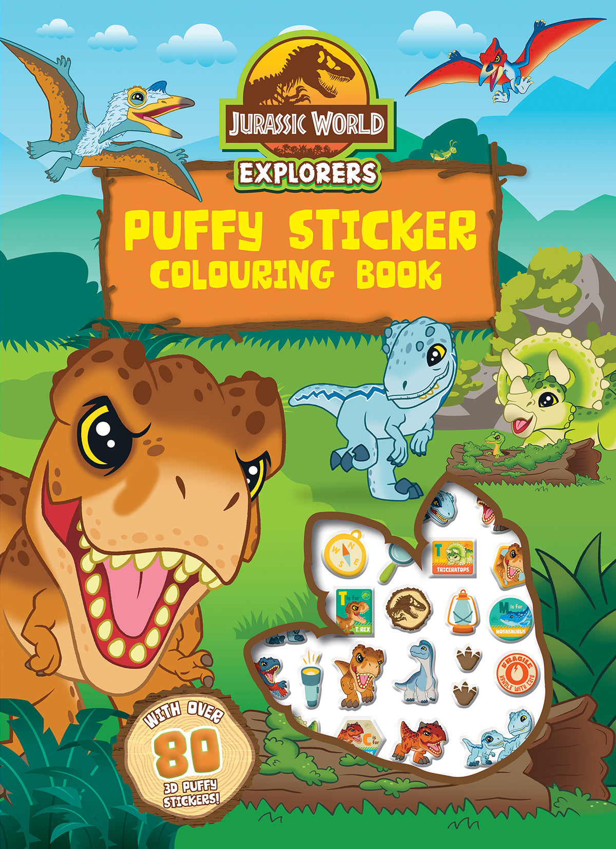 Jurassic World Explorers: Puffy Sticker Colouring Book - Universal