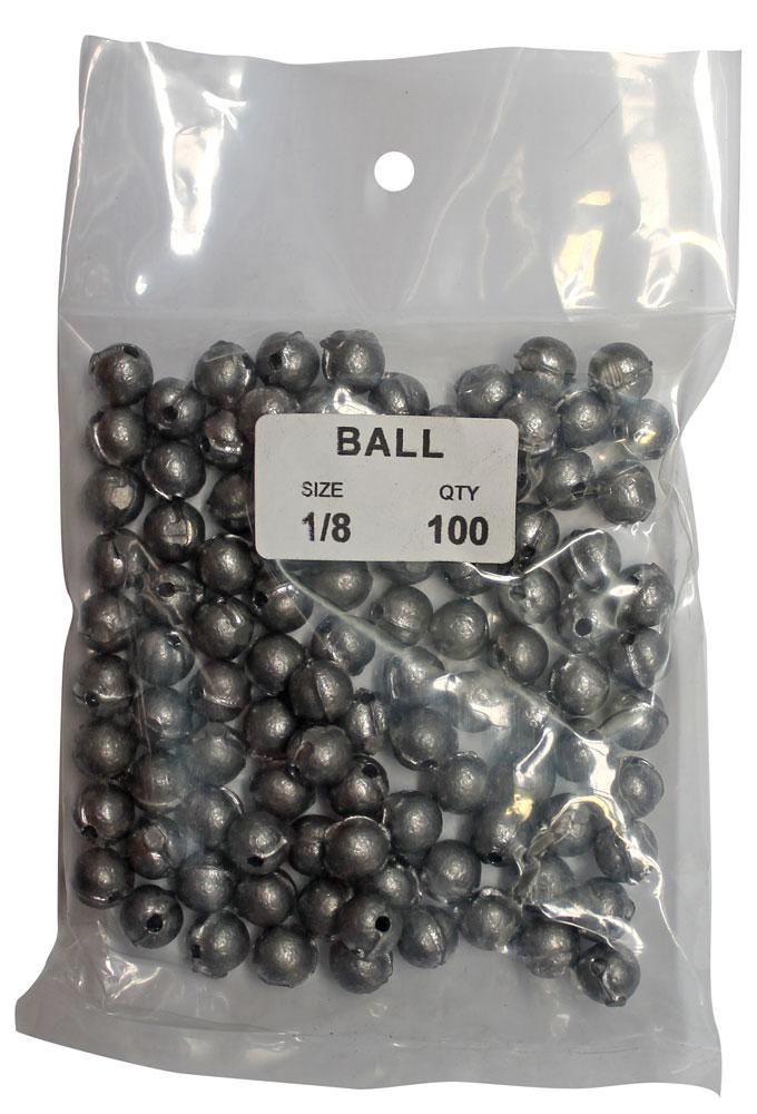 BALL SINKER BULK PACK 1/8OZ (100 PER PACK)