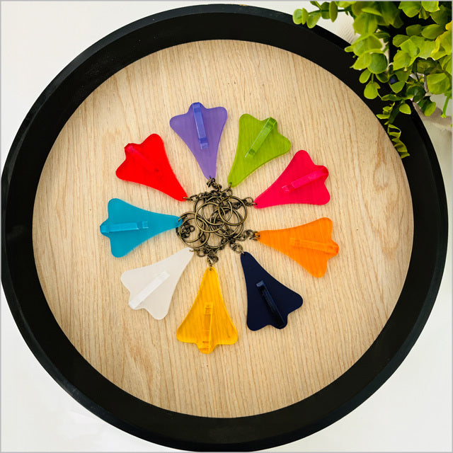 Acrylic Keychain - Jet Plane (White Satin Acrylic)