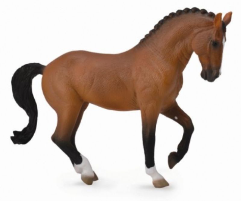 Hand-painted 15cm Hanoverian Mare figurine, showcasing elegance and detail, made from durable non-toxic PVC for safe display.