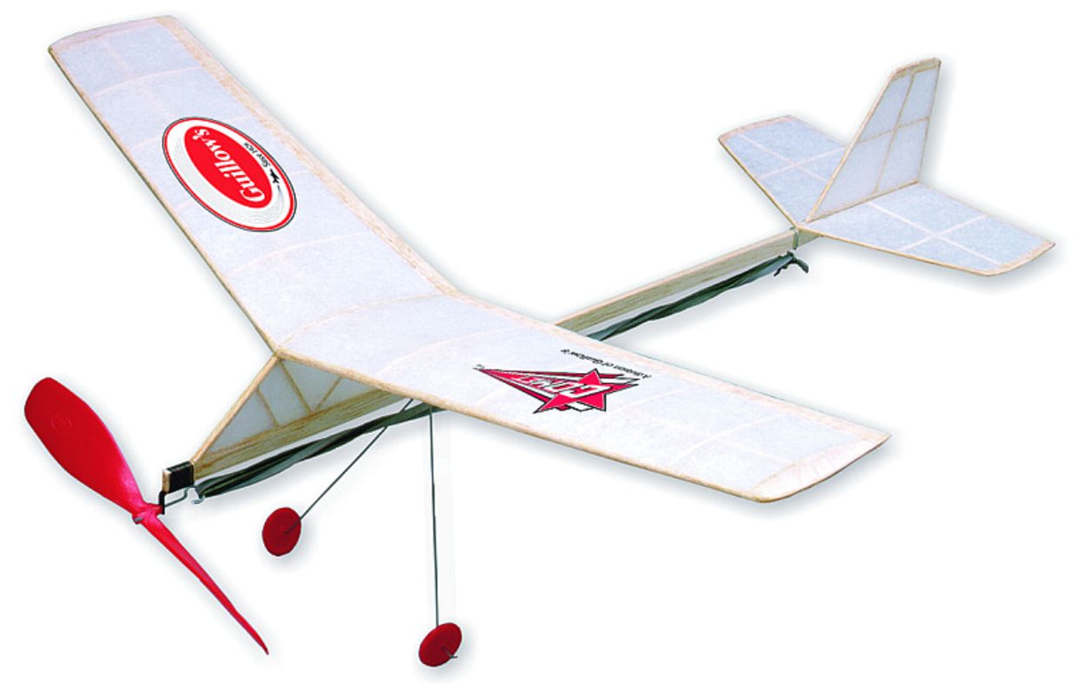 Balsa wood glider kit featuring classic design and white glue for smooth, stable flights; ideal for DIY fun and learning.