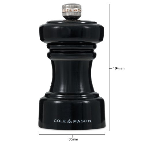 Cole & Mason Hoxton Black Gloss Salt Mill 104mm