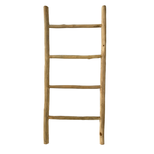Teak Lara Display Ladder Natural 150 x 60cm