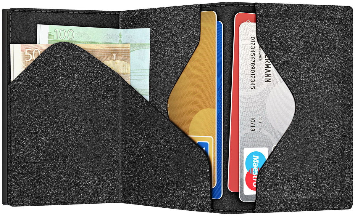 Sleek Card Case - Tru Virtu Nappa (Black/Black)