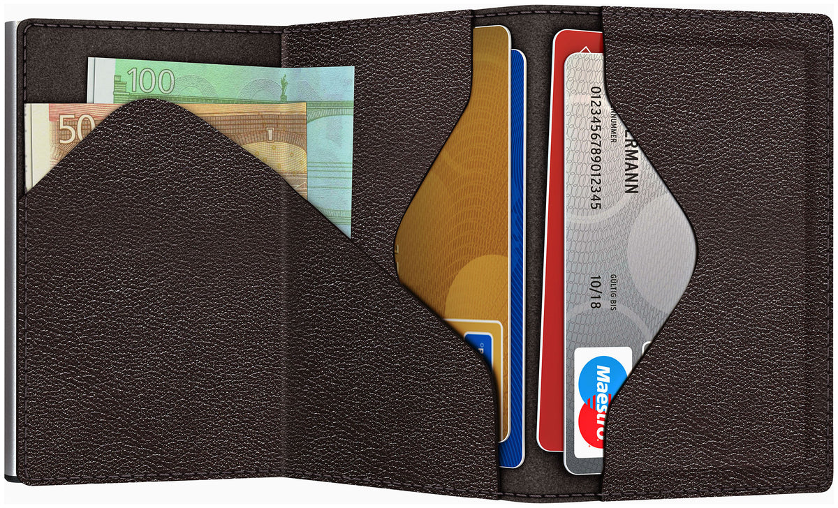 Sleek Card Case - Tru Virtu Nappa (Brown/Black)