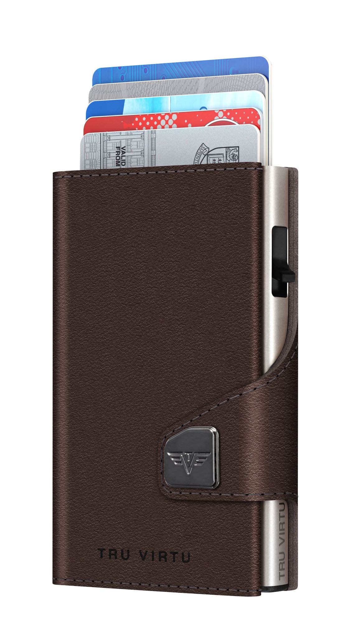 Card Case - Tru Virtu Nappa (Brown/Silver)