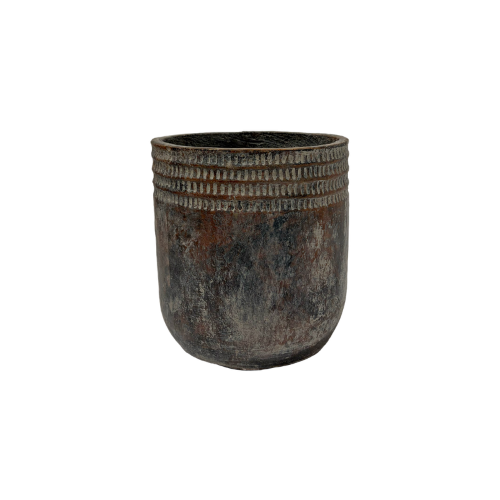 Weathered Black Sumatra Giri Garden Pots Set of 3