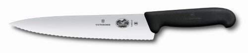 Cooks Knife - VICTORINOX FIBROX Wavy 22cm (Black)