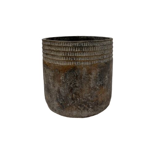 Weathered Black Sumatra Giri Garden Pots Set of 3