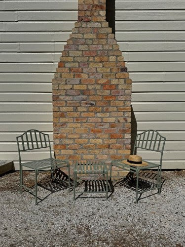 Outdoor Side Table Stool Verdant Voyage Sage Green 46cm