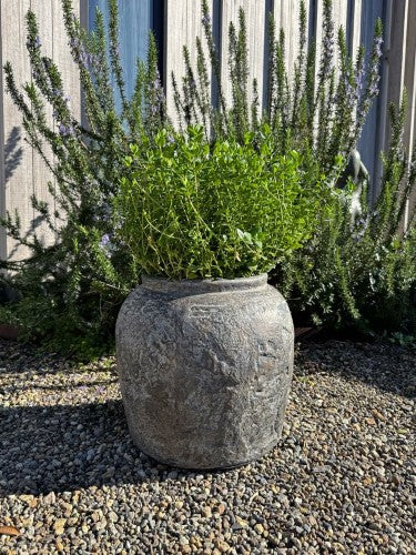 Weathered Black Sumatra Indah Garden Pot 42 x 39cm