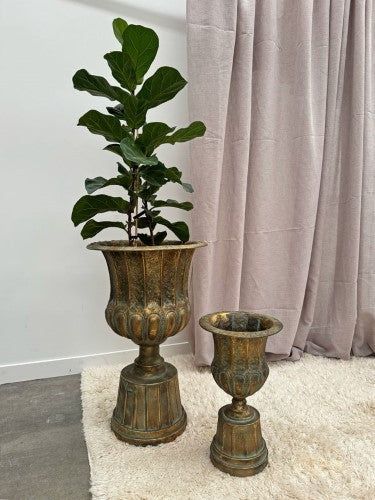 Aged Iron French Urn Decorative Vase 70cm