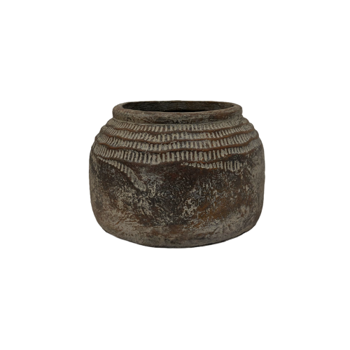 Weathered Black Sumatra Laili Garden Pot 31 x 21cm