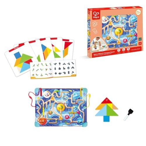 Hape 2 in 1 Space Maze & Tangram Board
