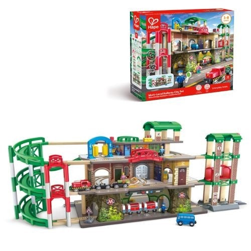 Hape Multi-Level Railway City Set