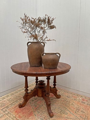 Terracotta Lombok Hudson Vase Small Leather-Look Finish