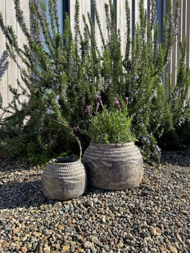 Weathered Black Sumatra Laili Garden Pot 31 x 21cm