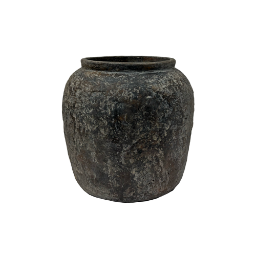Weathered Black Sumatra Indah Garden Pot 42 x 39cm