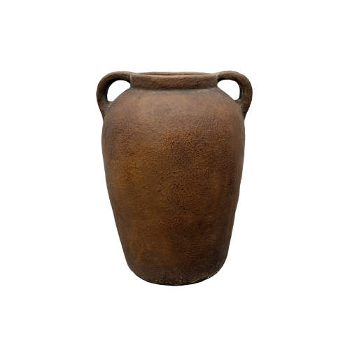 Terracotta Lombok Hudson Vase Large Leather-Look Finish