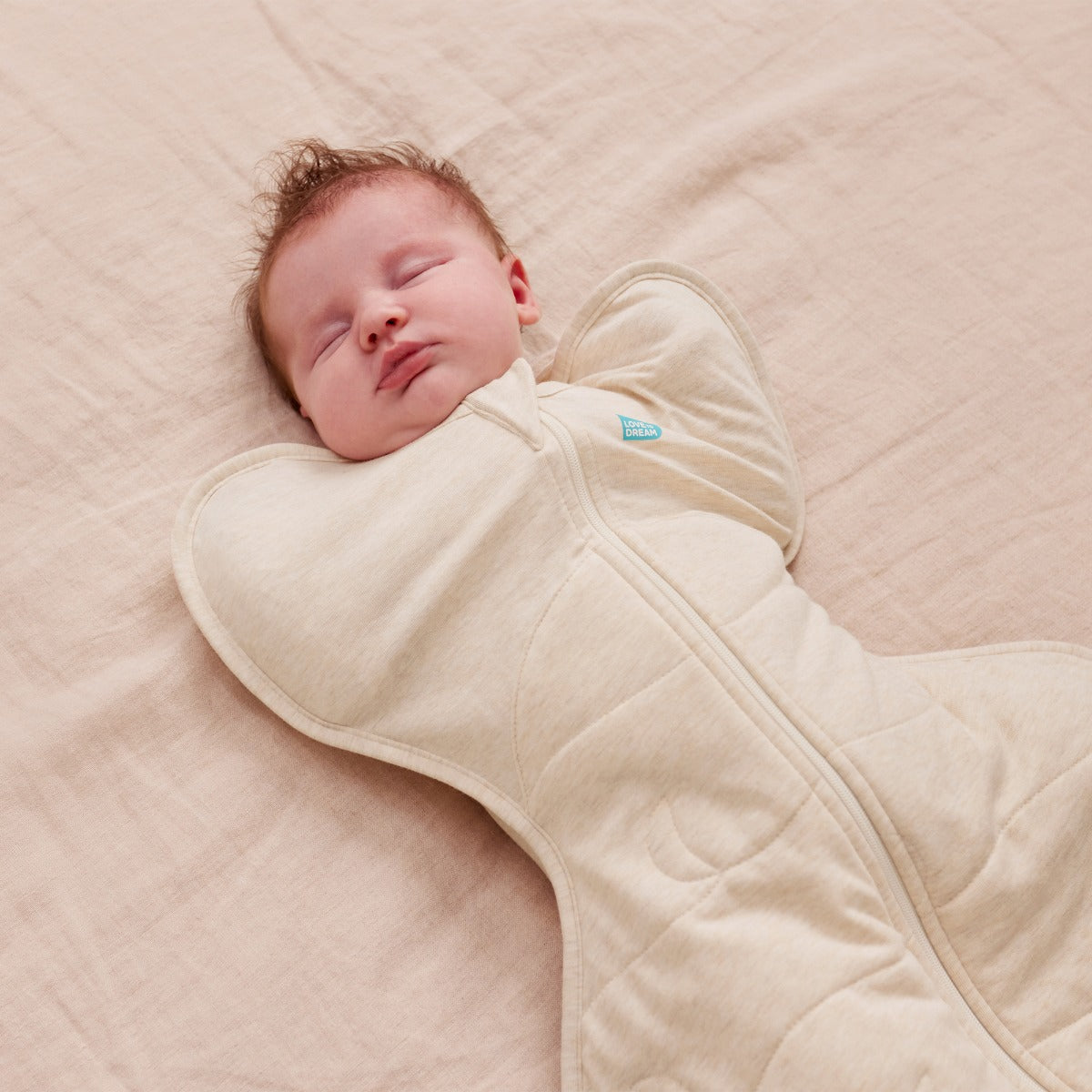 Love to Dream Swaddle Up™ Extra Warm 3.5 TOG - Blush Heart Oatmeal - Newborn