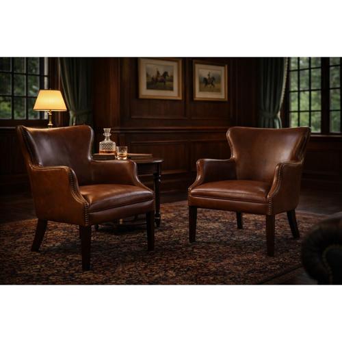 BALTIMORE OCCASIONAL CHAIR - VINTAGE CIGAR BROWN