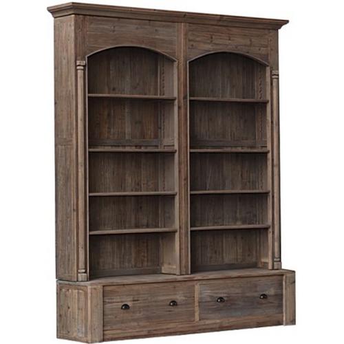 HEARTSIDE ARCH TOP BOOKCASE - RECLAIMED ELM