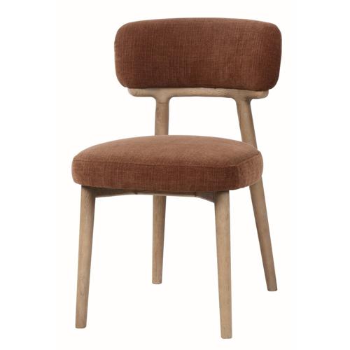 WILLOW DINING CHAIR IN AUTUMN RUST FABRIC