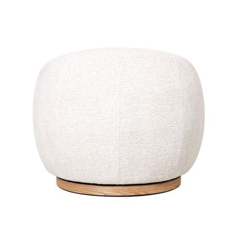 MIAMI SWIVEL CHAIR XL W/WOOD BASE - SEASHELL