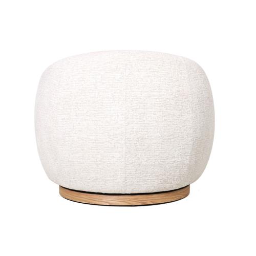 MIAMI SWIVEL CHAIR XL W/WOOD BASE - SEASHELL
