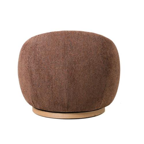 MIAMI SWIVEL CHAIR XL W/WOOD BASE - TOBACCO