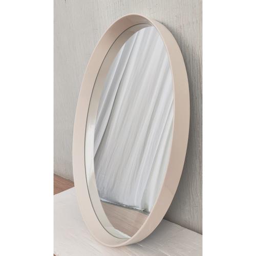 CREAM OVAL MIRROR