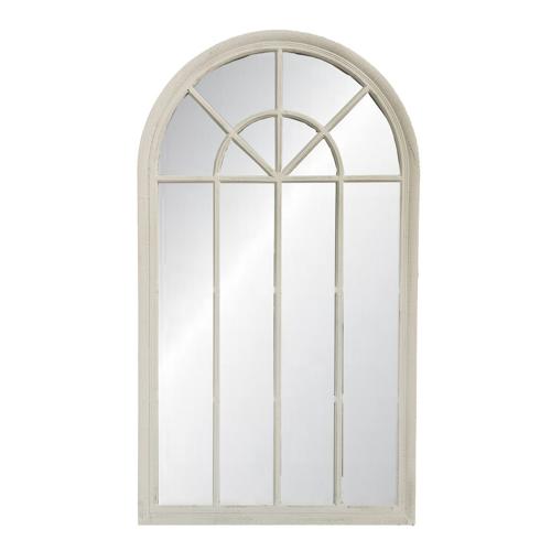 VINTAGE CREAM CHURCH WINDOW MIRROR -Version 1
