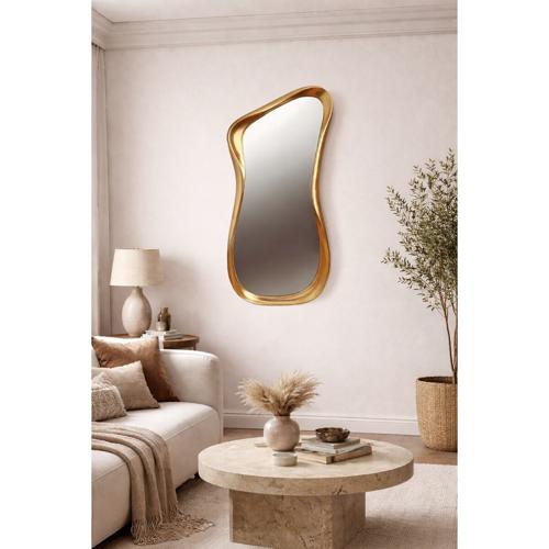 VINTAGE GOLD ABSTRACT MIRROR - 690x1720x80