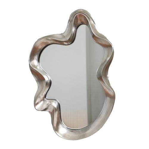 VINTAGE SILVER ABSTRACT MIRROR - 1040x650x70