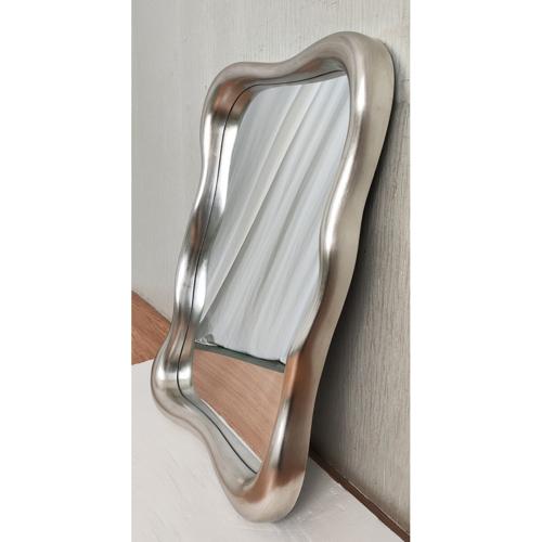 VINTAGE SILVER ABSTRACT MIRROR - 1180x780x85