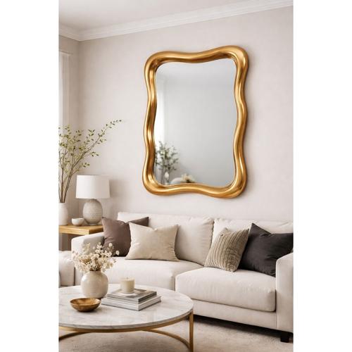VINTAGE GOLD ABSTRACT MIRROR - 1180x780x85