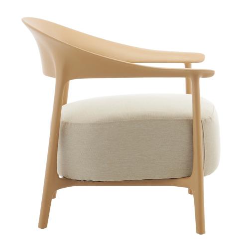 DRIFT OUTDOOR PP CHAIR W/ TAN OUTDOOR FABRIC - SAND FRAME