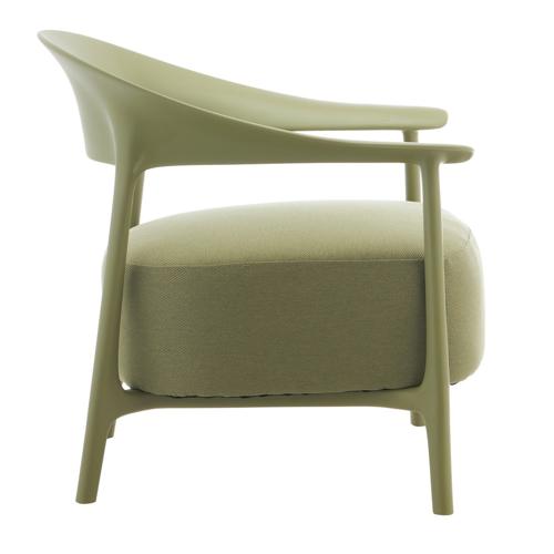 DRIFT OUTDOOR PP CHAIR W/ GREEN OUTDOOR FABRIC - SAGE FRAME