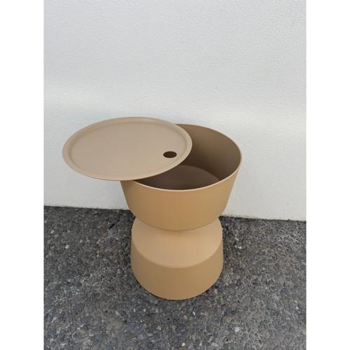 OUTDOOR ICE BUCKET SIDE TABLE - SAND