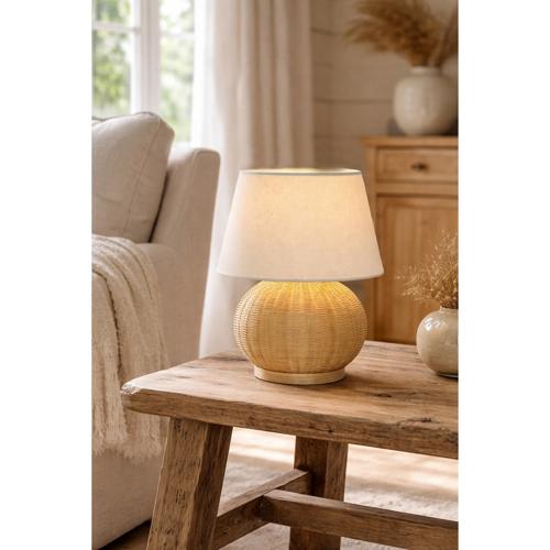 BAMBOO & LINEN TABLE LAMP - NATURAL - 240x340