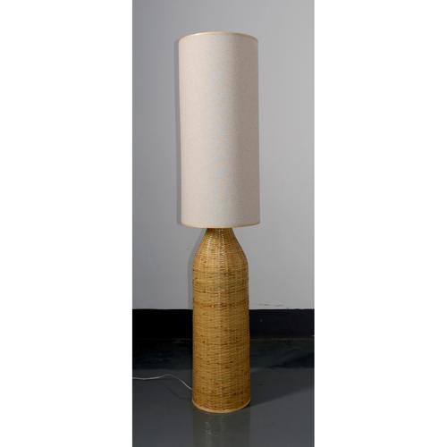 BAMBOO & LINEN FLOOR LAMP - NATURAL - 300x1360